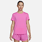 ★ Nike★ One Classic Dry Fit Short Sleeve Top W Rust Pink Women's Nike One Classic Dri-fit Short-sleeve Top | Zappos.com